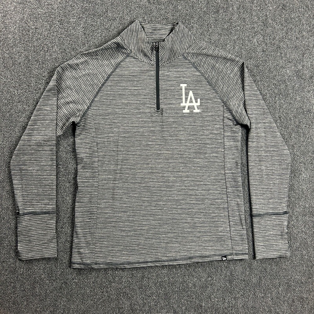 Los Angeles Dodgers 1/4 Zip Pullover Adults Medium New Era‎ Cooperstown Mens